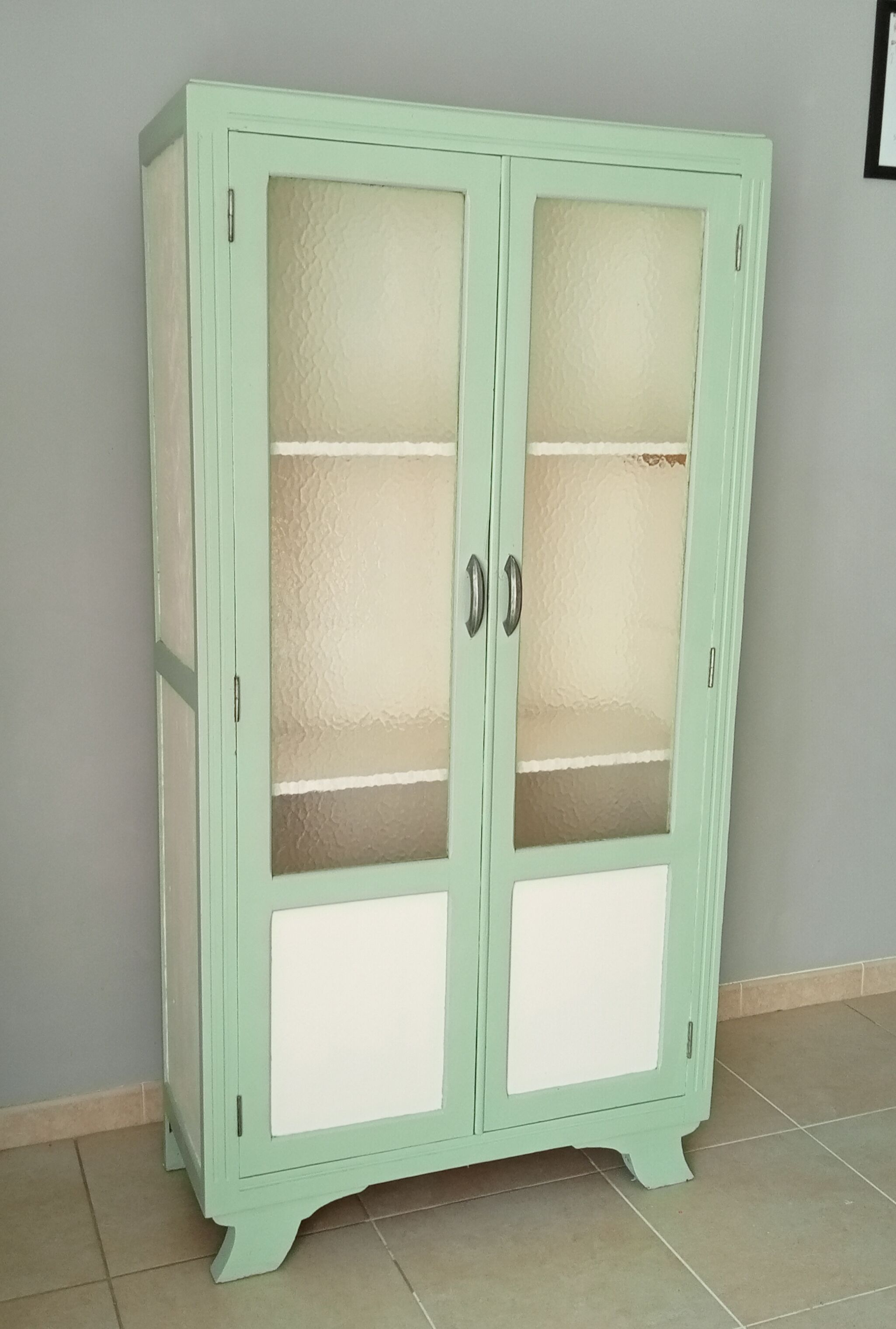 Art Deco glass cabinet 50s