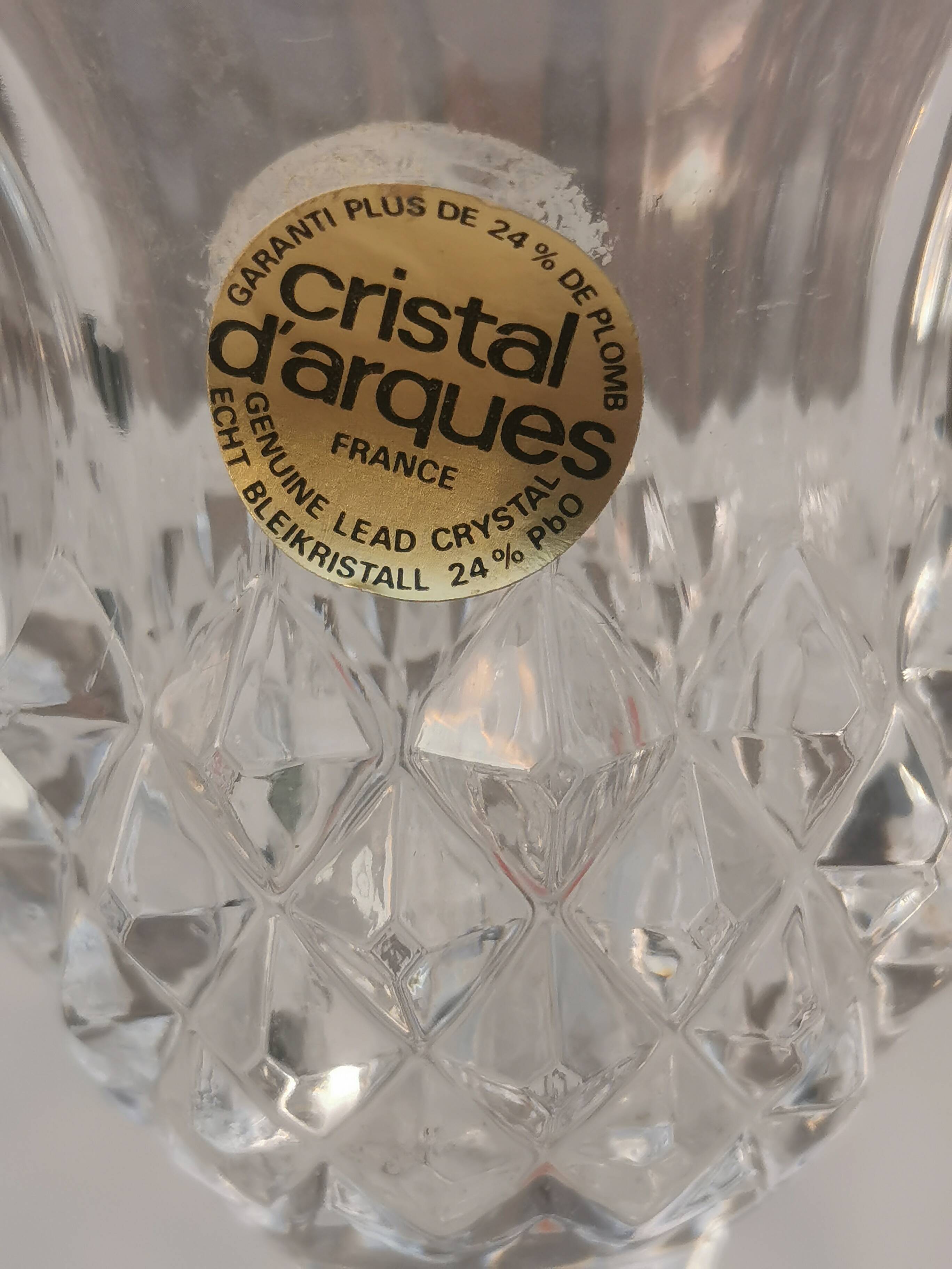 “cristal d’arques” candle holder