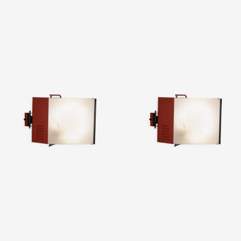 Pair of wall lamps model cabriolet, Stilnovo circa 1980