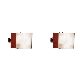 Pair of wall lamps model cabriolet, Stilnovo circa 1980