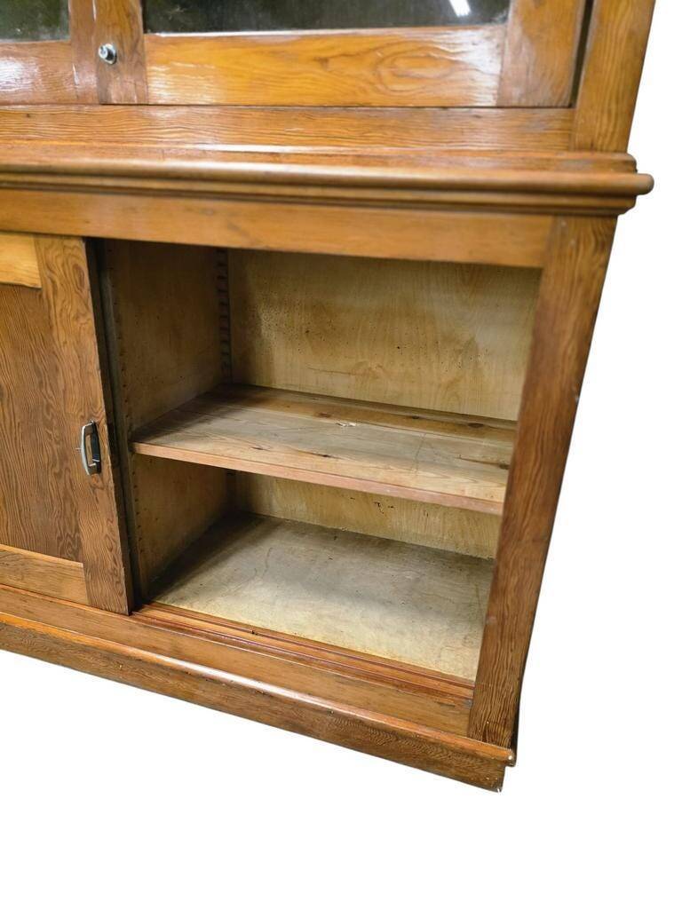 Vintage wooden display cabinet / school cabinet / apothecary cabinet