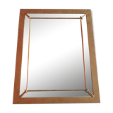 Wall-mounted gilded vintage wrought iron mirror