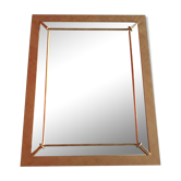 Wall-mounted gilded vintage wrought iron mirror