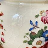 Vintage Ceramic Lamp with Wooden Base