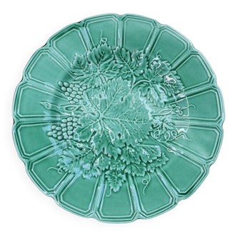 Sarreguemines green slip plate