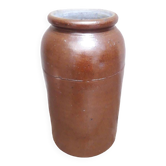 Stoneware pot glazed earth H45 old preserve