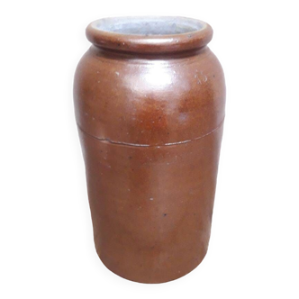 Glazed earthenware stoneware pot H45 preserves old