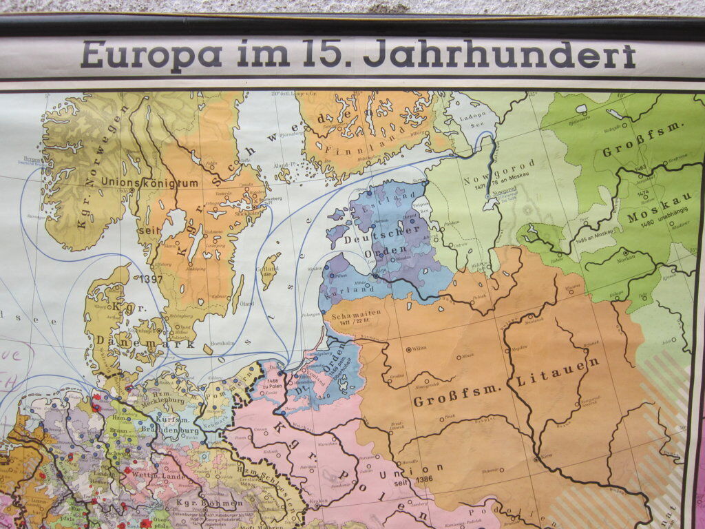 Grande carte scolaire allemande Westermann