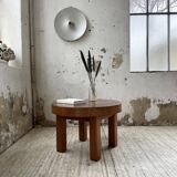 Circular brutalist table from the 1950s