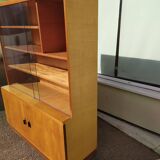 Vintage glass bookcase - Wood