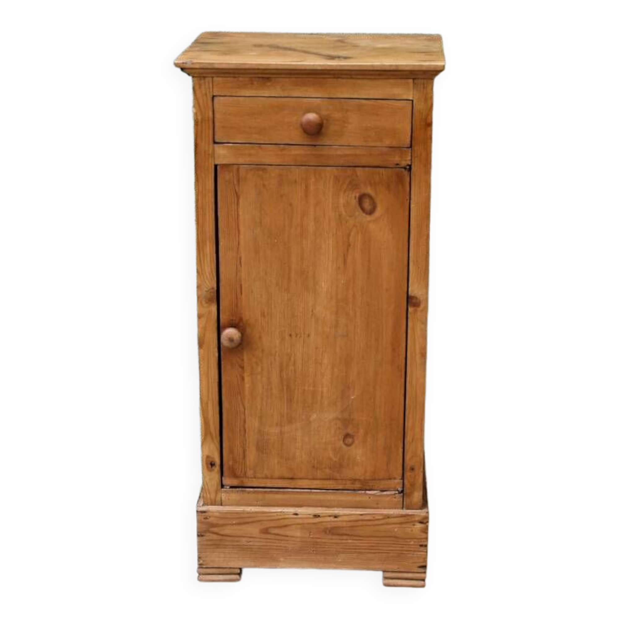 Pitch pine bedside table