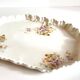 Old tray in floral pattern biscuit