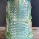 Vintage barbotine pitcher Onnaing Marguerite Sunflowers