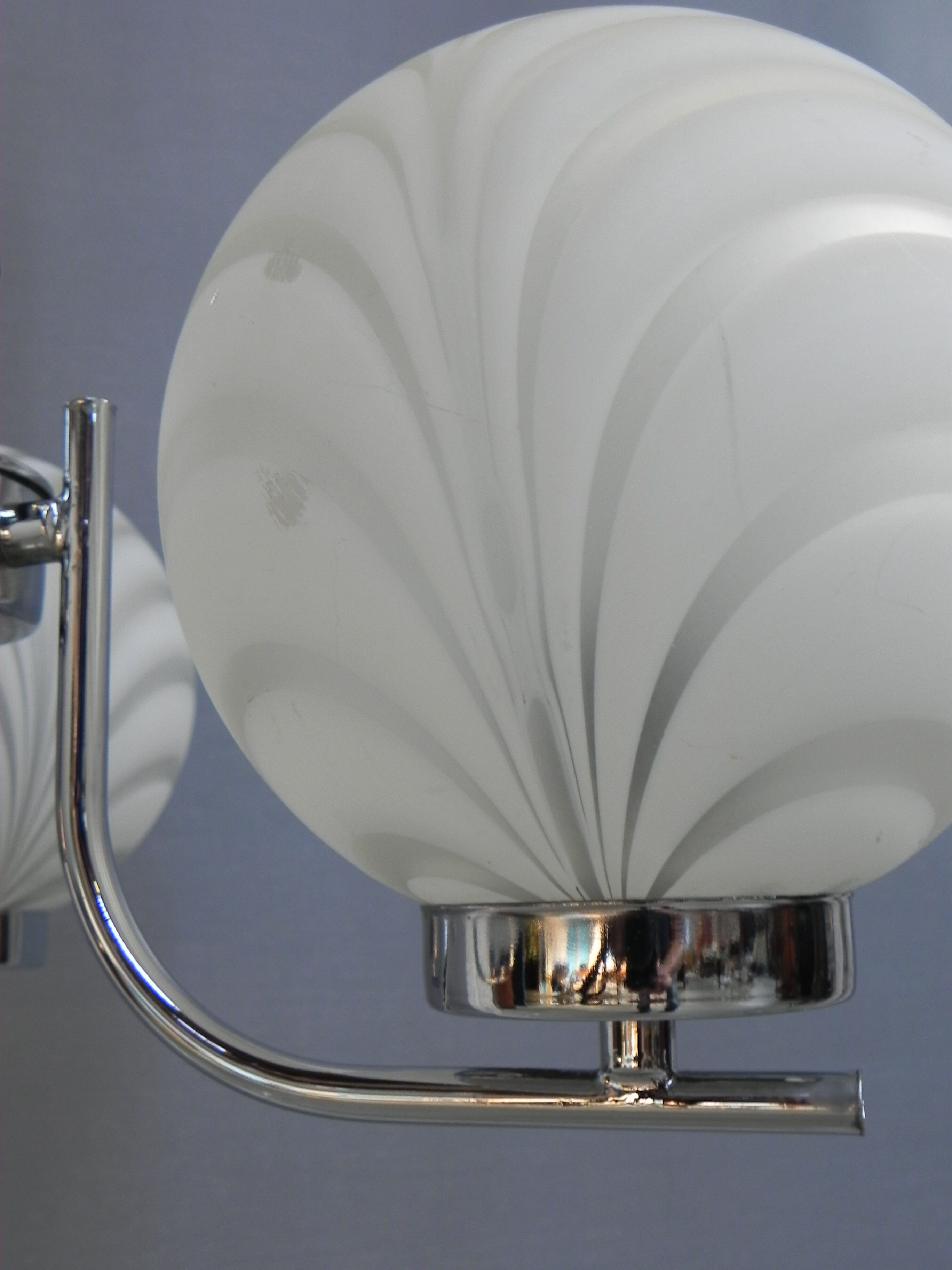 Vintage chandelier with 3 globes