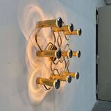 Vintage German wall lamp Hollywood Regency by Gaetano Sciolari for Leola, 1970s.