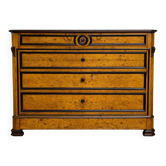 Charles X commode in maple and blackened pear (circa 1820)