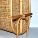Vintage magazine holder in braided wicker and rattan