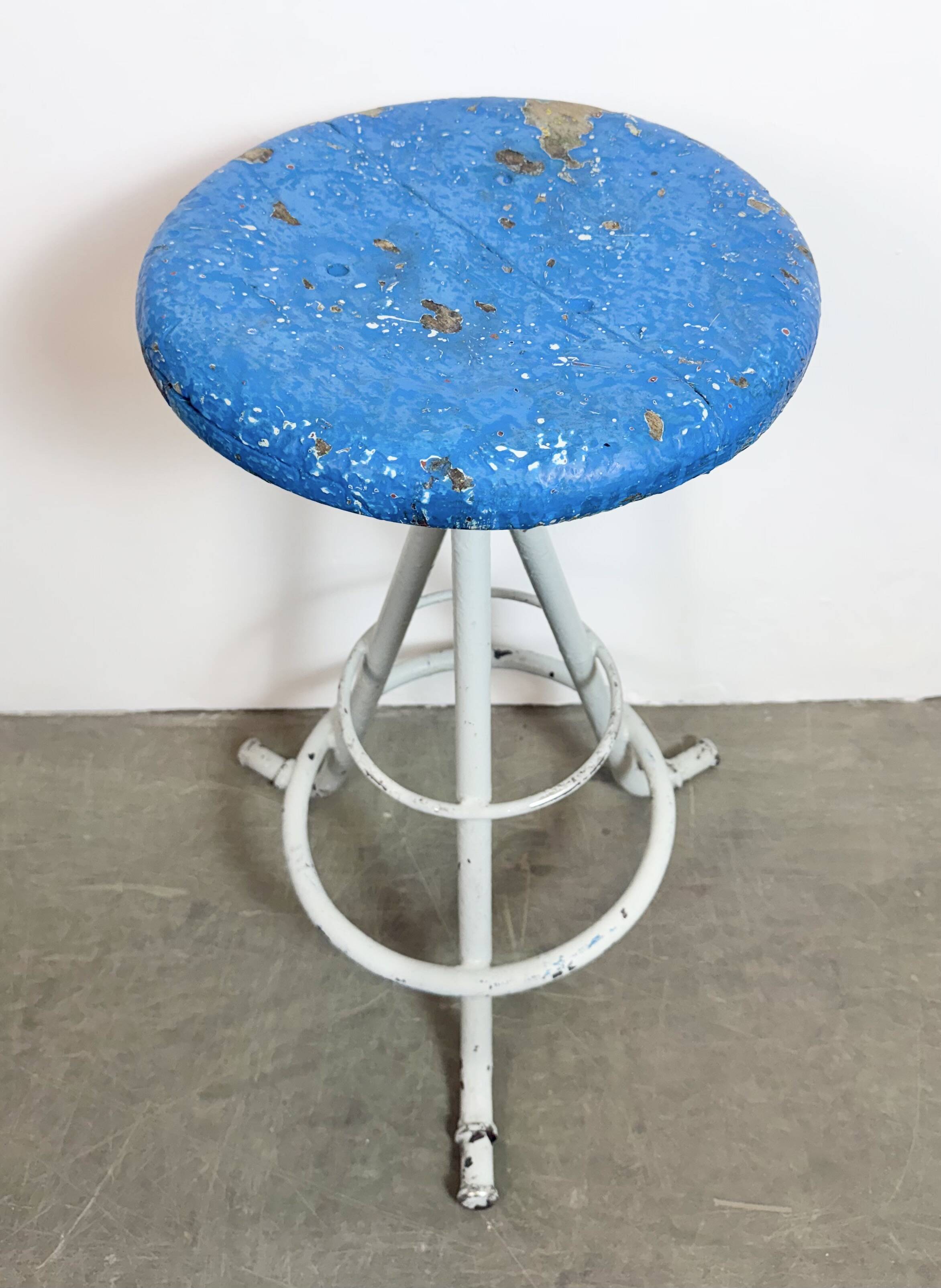Grey Industrial Workshop Stool, 1960s