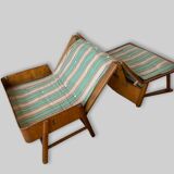 Scandinavian armchair bed from the 50s
