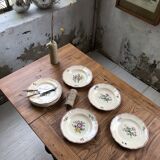 10 flower plates Sarreguemines Lyon