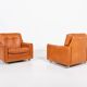 Danish Modern cognac leather armchairs from 1960’s