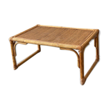 Table basse en rotin