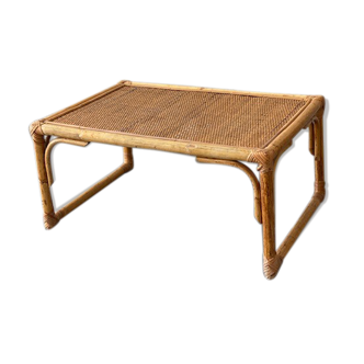 Table basse en rotin