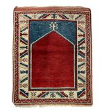 Vintage Afghan kazak  Rug ,Feiner Handgeknüpfter Orientteppich Afghan Kazak Teppich, 110X87 cm