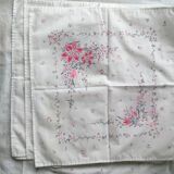 6 serviettes de table rétro motif fleuri vintage