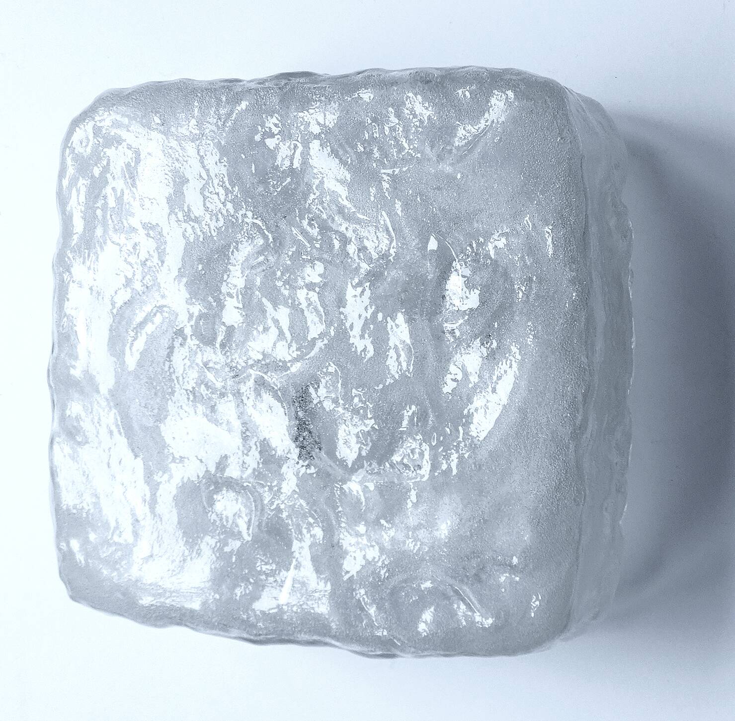 Vintage Brutalist Glass Ceiling Light