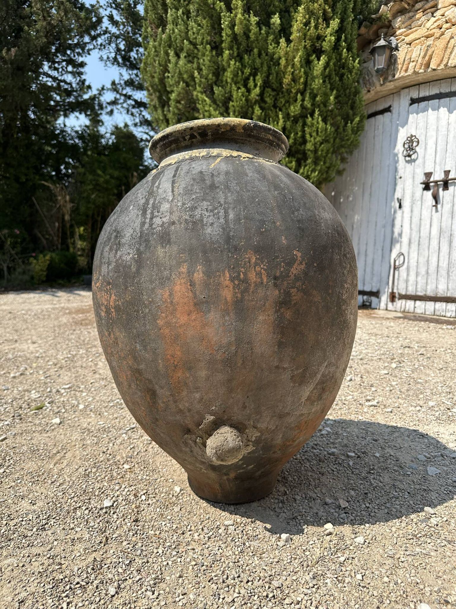 18th-century ancient terracotta wine jar