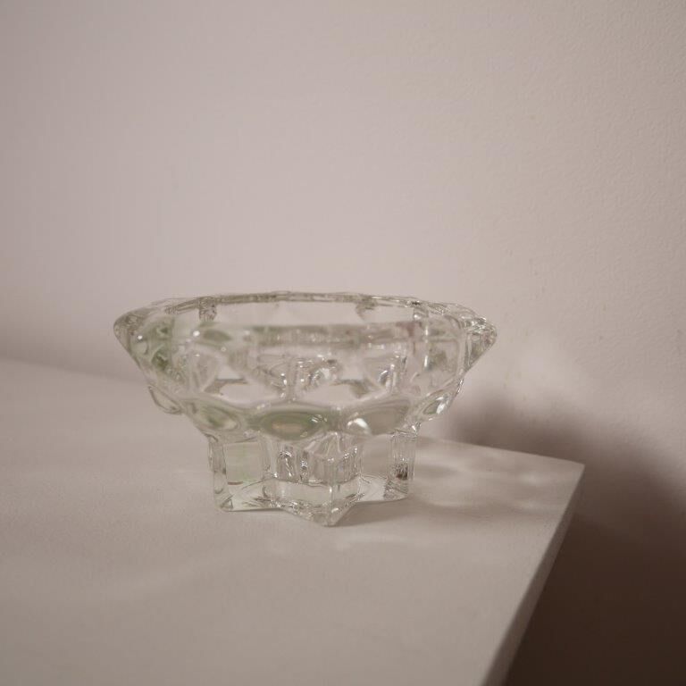 Set of 5 glass candle holders, star shape