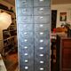 Metal locker column 20 waxed pickled valves dressed in wood