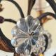 Lustre with pendants and glass fruits, Maison Baguès, six lights
