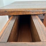 Grand coffre ancien en chêne massif – XIXe – belle patine d’origine