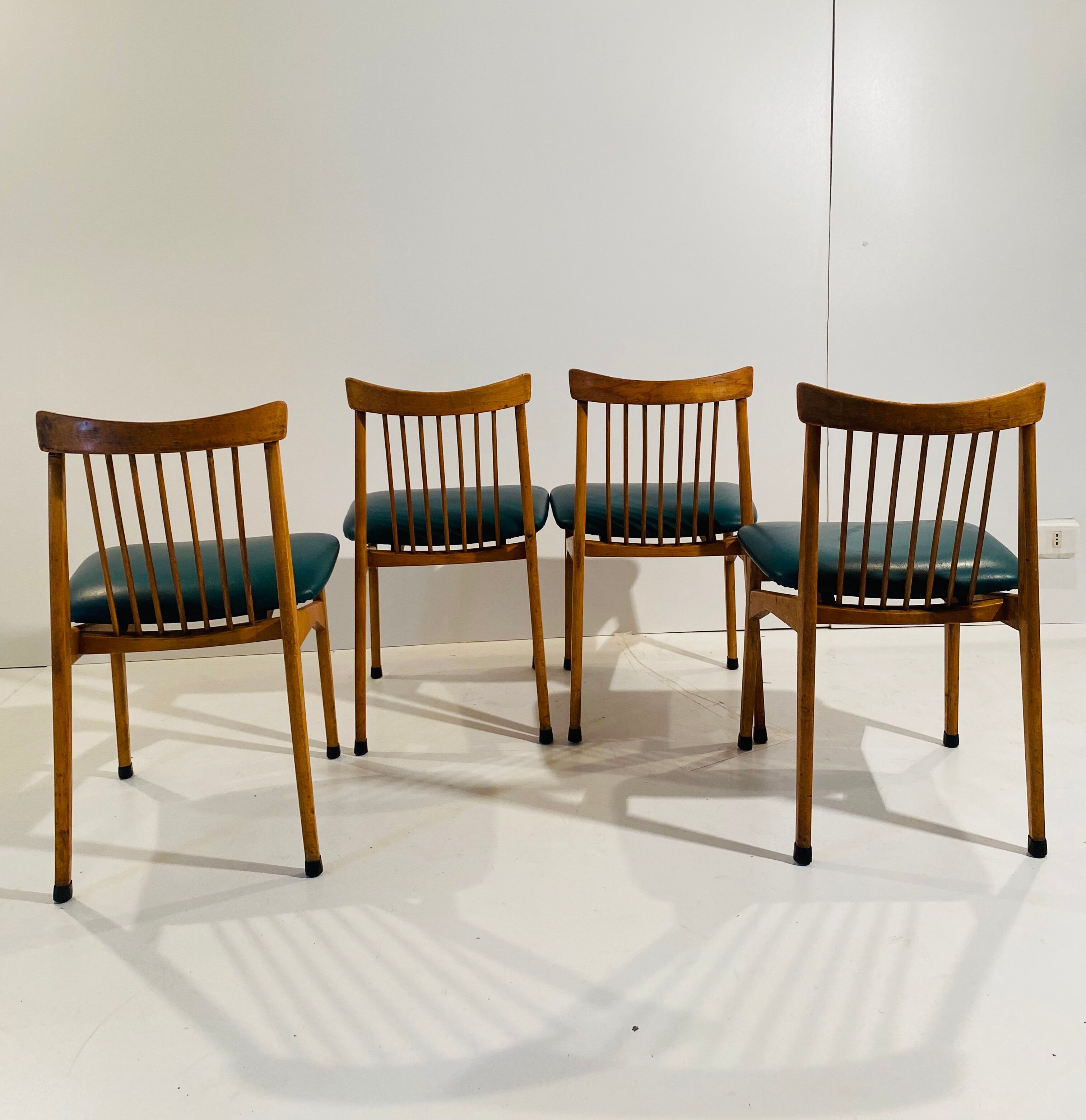 Vintage dining chairs, set of four, Italy 1960s