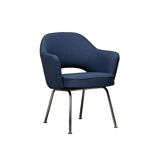 Eero Saarinen Executive Armchair in Blue Bouclé fabric for Knoll International