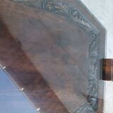 Art Deco style coffee table in carved natural wood