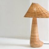 Asymetrical Rattan Table Lamp