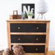 Commode vintage noire et bois