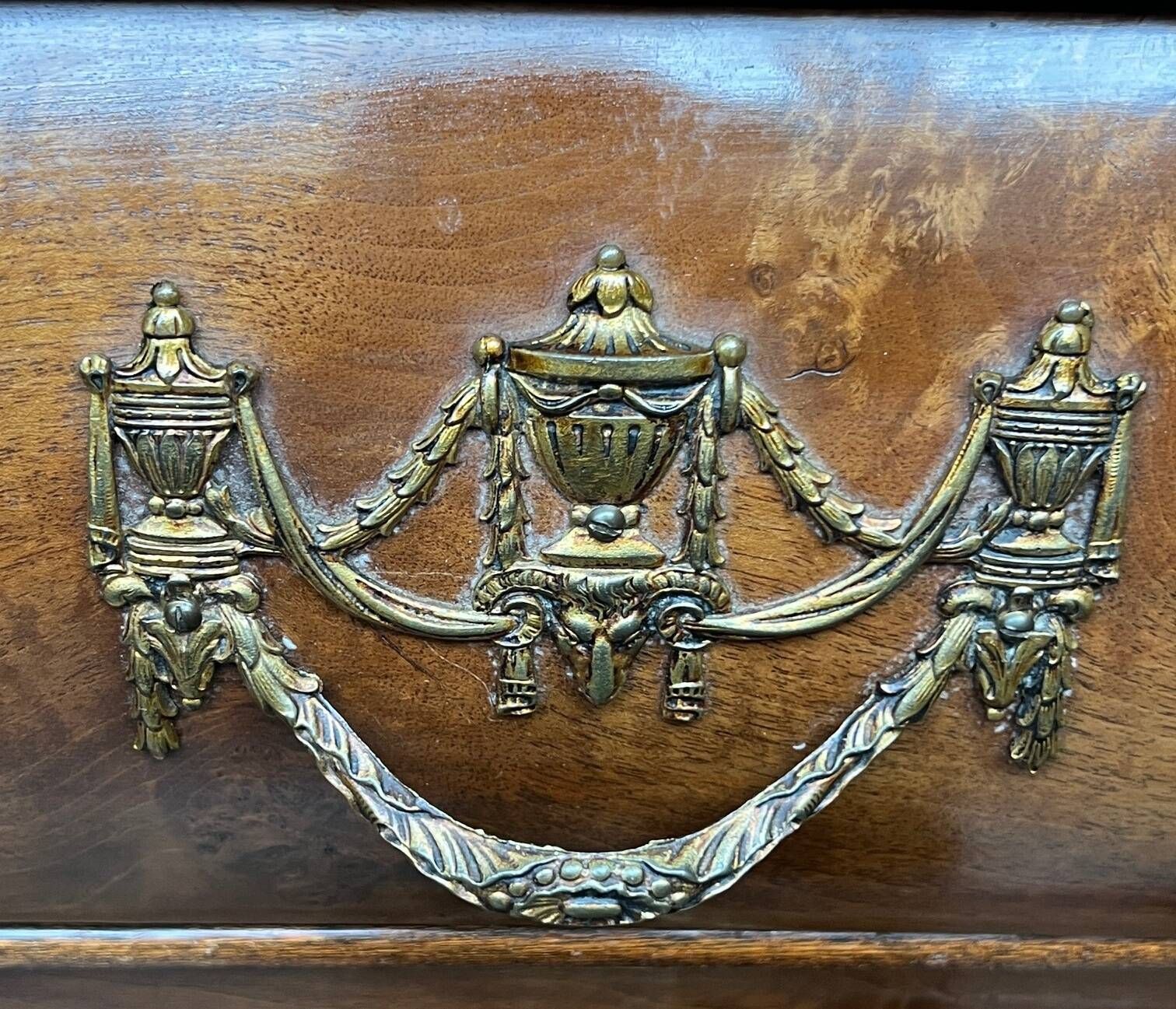 Antique Dutch display cabinet in Baroque style. 18th century.