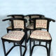 Set of 4 Josef Hoffmann Cabaret Fledermaus Dining Chairs For Wittmann Austria