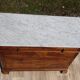 Ancienne commode Louis Philippe en noyer marbre blanc