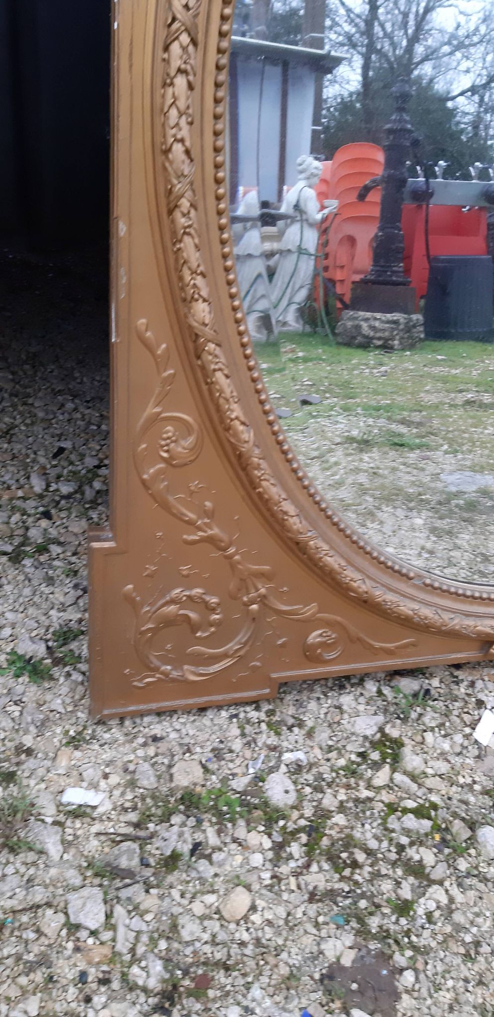 Miroir bois et stuc doré 19 éme