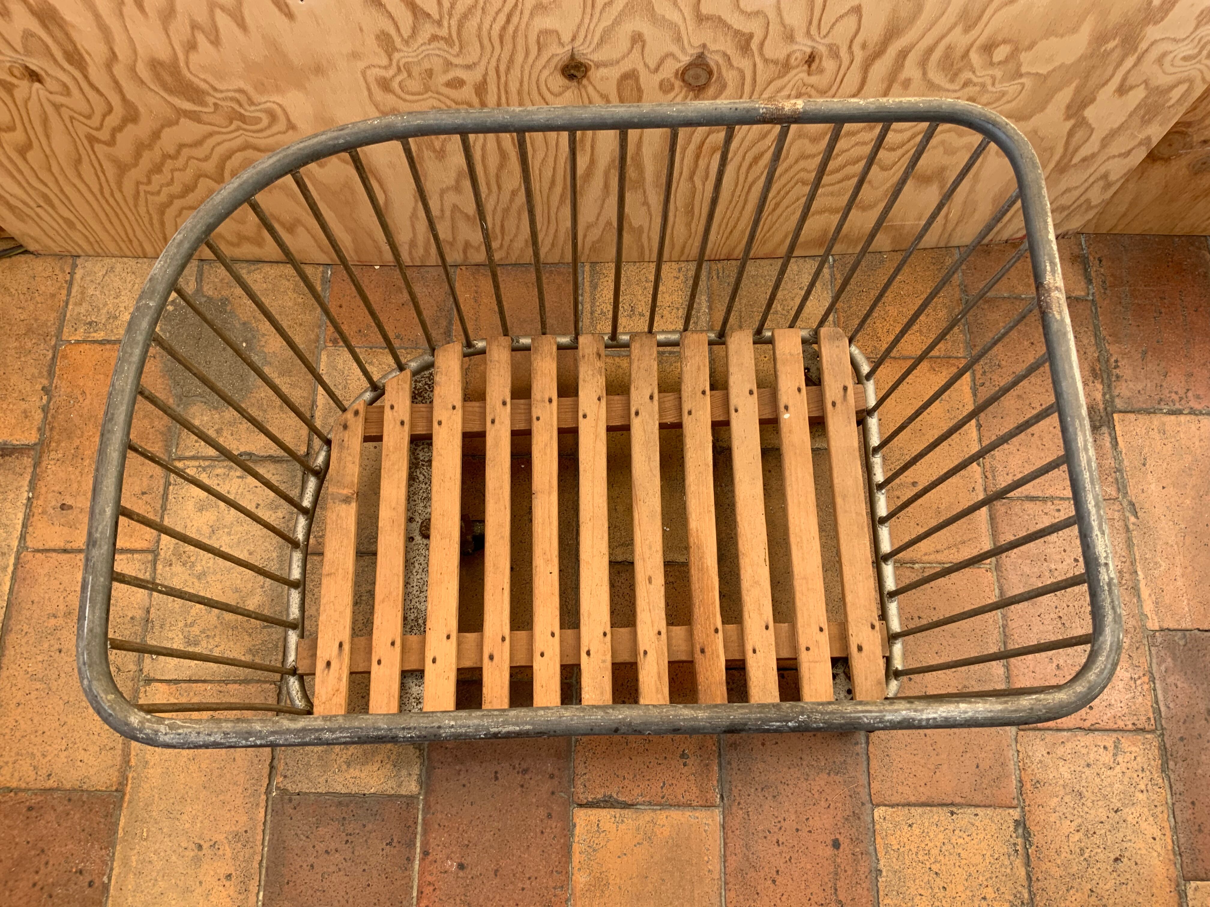 Vintage metal industrial trolley