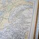 Map of the mountain ranges of France, original printed in 1896