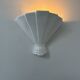 Vintage white porcelain wall lamp, France, 1960