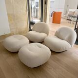 2 GUBI Pacha model poufs by Pierre Paulin