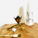 Space Age 1950s brass tripod table lamp