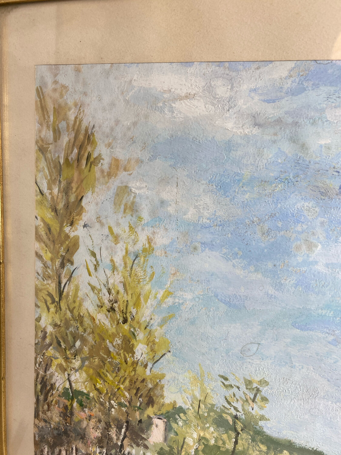 Painting, landscape, gouache by Jeanne Philippar-Quinet